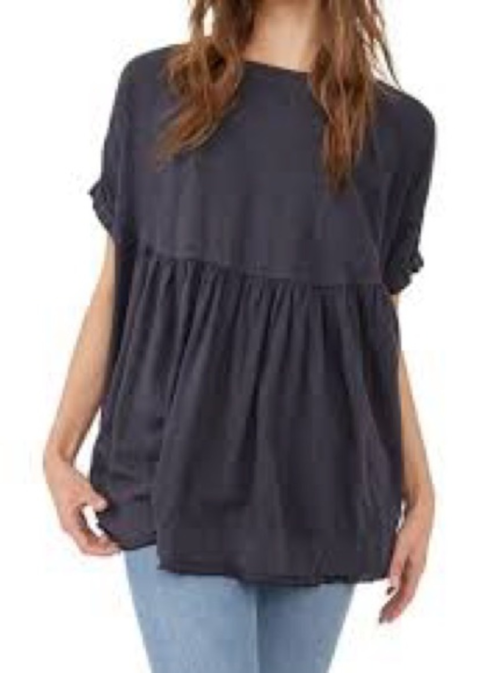 We The Free Moon City Ruffle Hem Top In Sunflower Seed GUC